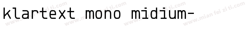 klartext mono midium字体转换